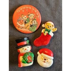 Lot Of Vintage Hallmark Christmas Brooches